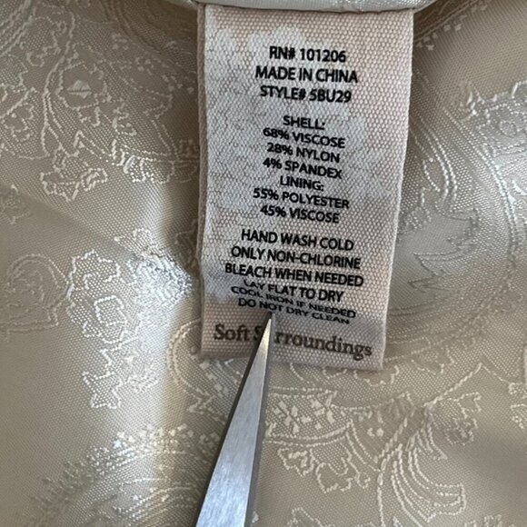 Soft Surroundings Plus-Size Leontine Ponte Rhinestone Blazer Set Sz 2X-1X - Picture 6 of 10